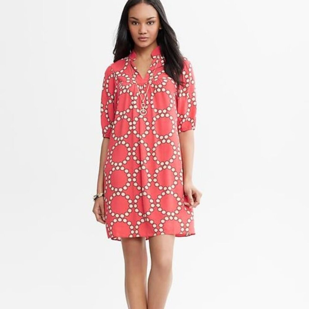 Banana Republic Circle Dress in Coral Size 12